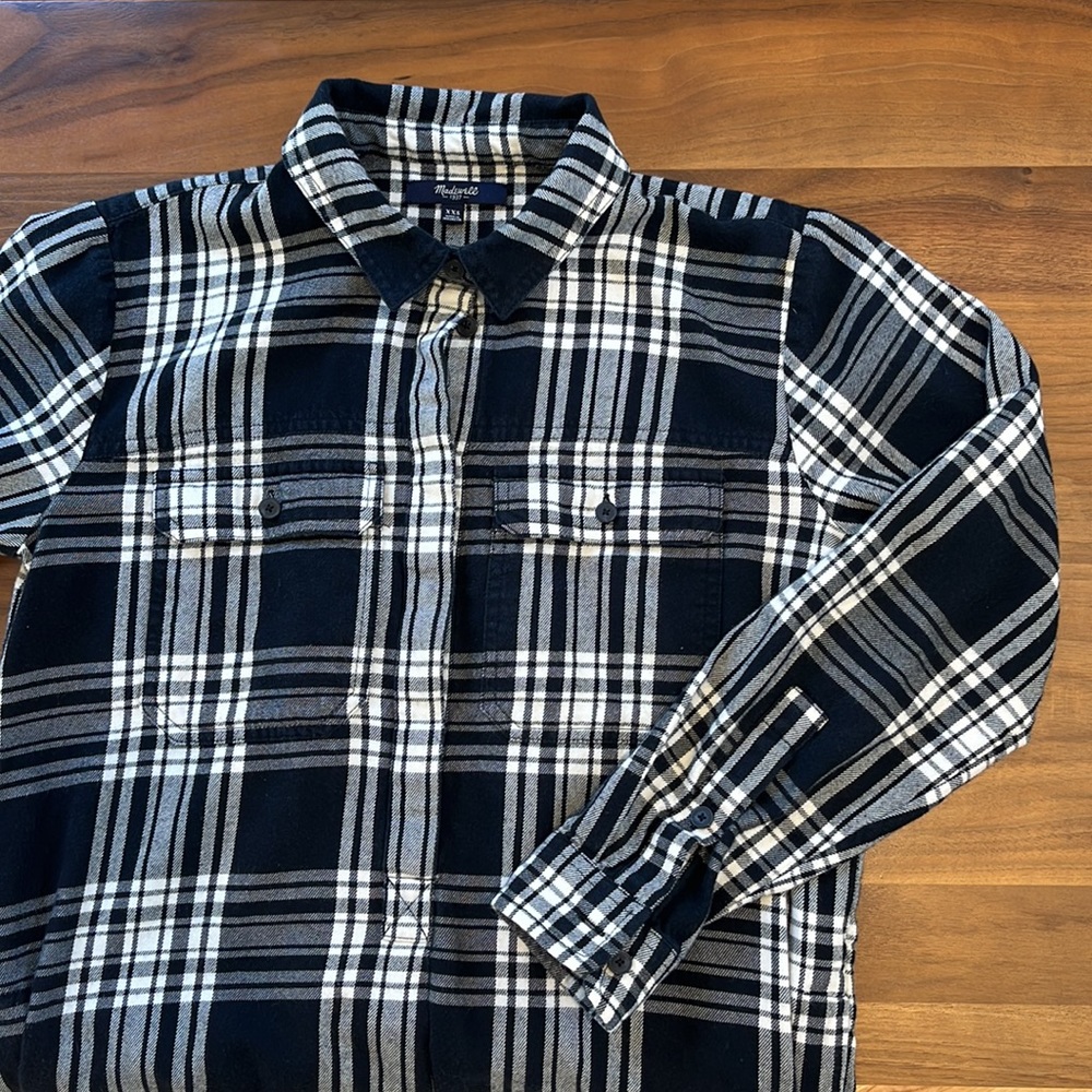 Madewell flannel dress popover size XXS